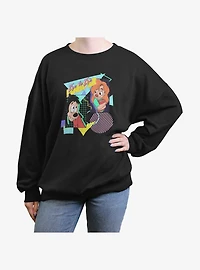 Disney The Goofy Movie Eye To Eye Forever Girls Oversized Sweatshirt