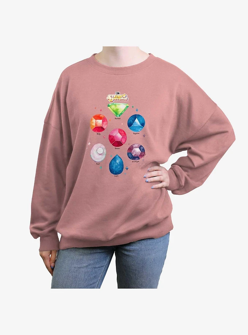 Steven Universe Gems Womens Oversized Sweatshirt
