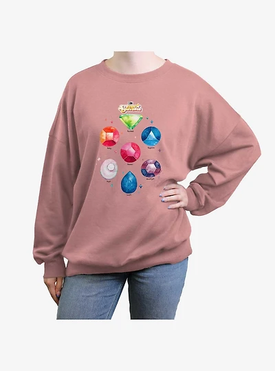Steven Universe Gems Womens Oversized Sweatshirt
