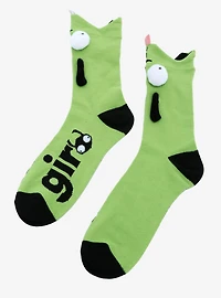 Invader Zim GIR 3D Ears Crew Socks