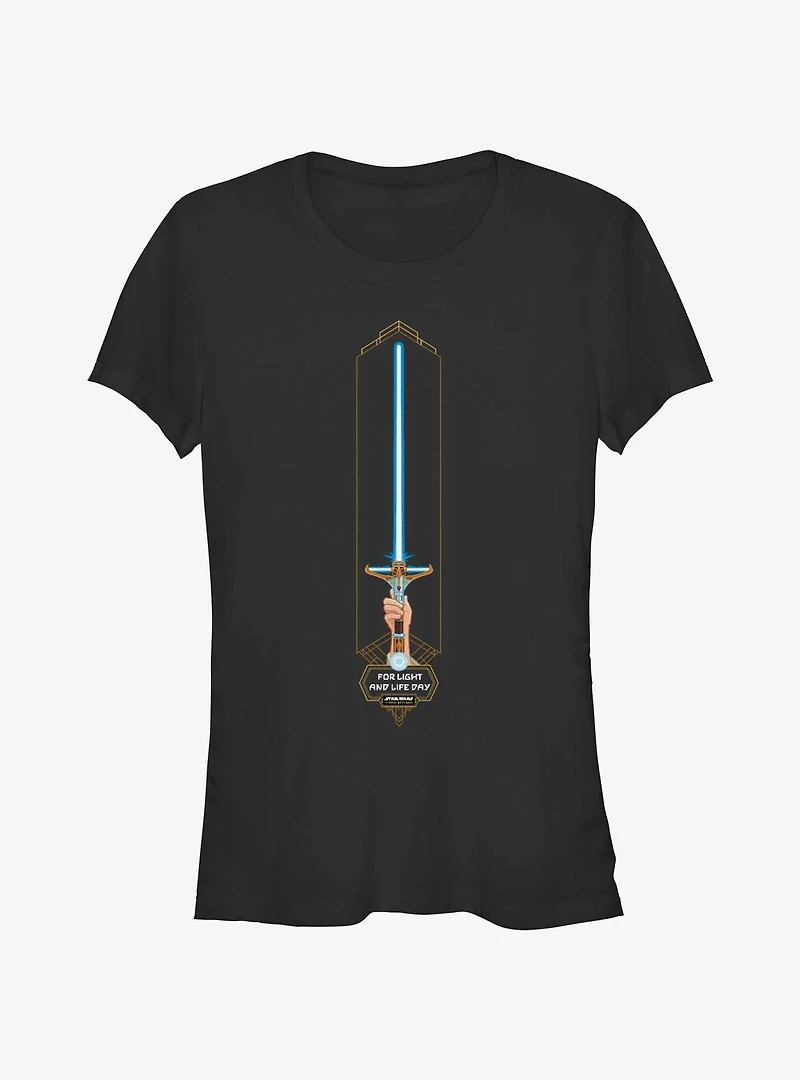 Star Wars Life Day The High Republic Lightsaber Girls T-Shirt