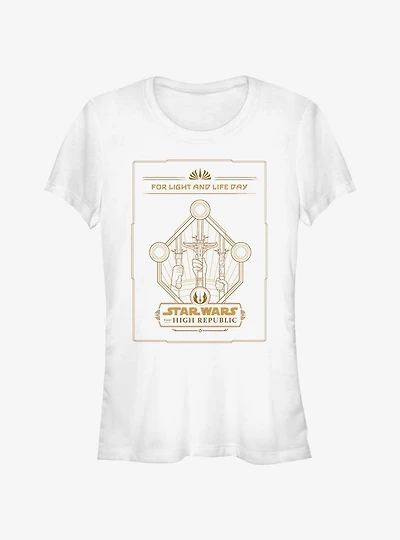 Star Wars Life Day Lightsabers On High Girls T-Shirt