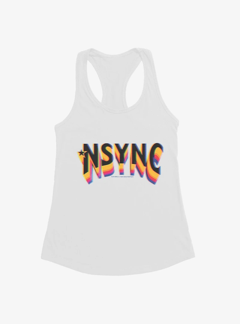 NSYNC Rainbow Fade Logo Girls Tank