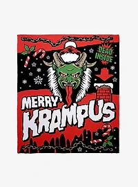 Merry Krampus Chimney Throw Blanket