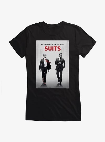 Suits Nothing's Ever Black And White. Girls T-Shirt
