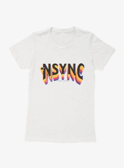 NSYNC Rainbow Fade Logo Womens T-Shirt