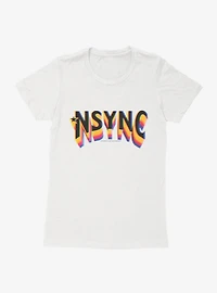 NSYNC Rainbow Fade Logo Womens T-Shirt