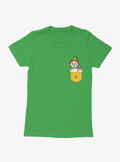 Elf Maple Syrup Faux Pocket Womens T-Shirt