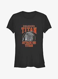 Attack on Titan Colossus Titan Jersey Girls T-Shirt