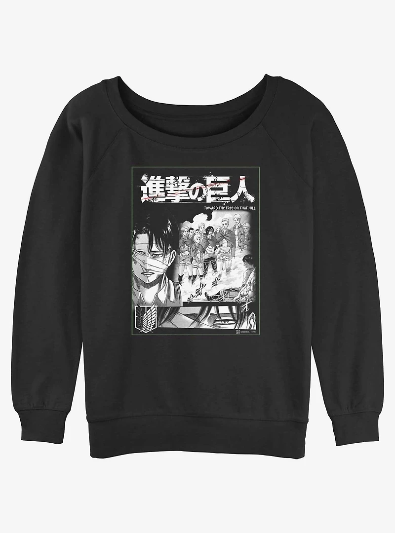 Attack on Titan Levi On The Hill Girls Slouchy Sweatshirt