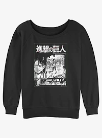 Attack on Titan Levi On The Hill Girls Slouchy Sweatshirt