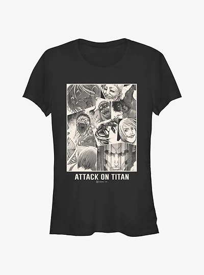 Attack on Titan Titan Collage Girls T-Shirt
