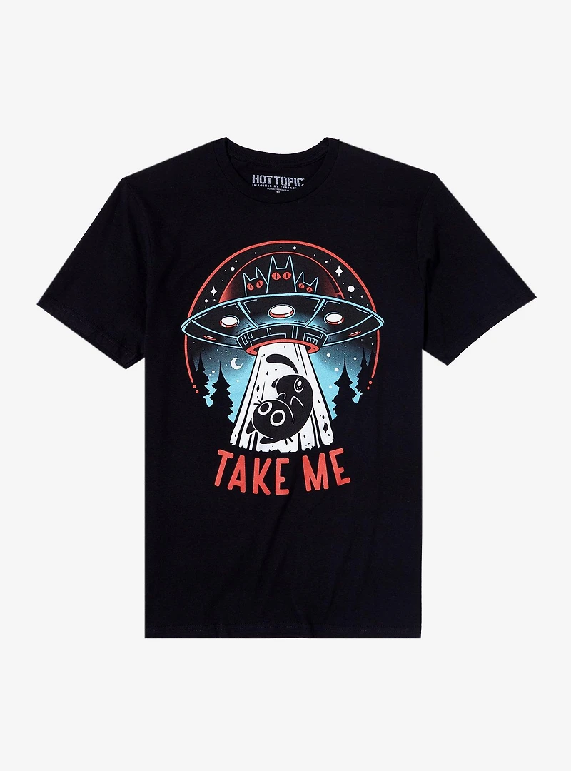 Cat UFO T-Shirt By Snouleaf