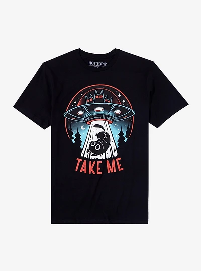 Cat UFO T-Shirt By Snouleaf