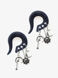 Acrylic Navy Celestial Hanger Taper Plug 2 Pack