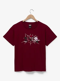 Marvel Spider-Man Embroidered Women's T-Shirt — BoxLunch Exclusive