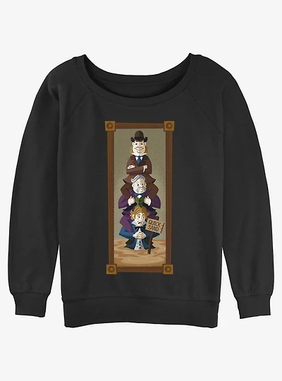 Disney The Haunted Mansion The Quicksand Men Portrait Girls Slouchy Sweatshirt Hot Topic Web Exclusive