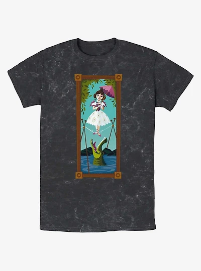 Disney The Haunted Mansion Sally Slater Tightrope Walker Portrait Mineral Wash T-Shirt Hot Topic Web Exclusive