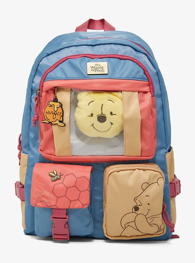 Disney Winnie the Pooh Multi-Pocket Backpack and Plush Keychain — BoxLunch Exclusive