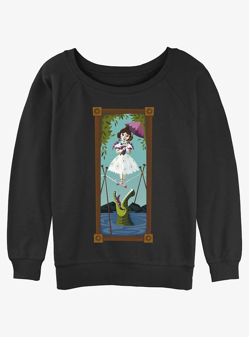 Disney The Haunted Mansion Sally Slater Tightrope Walker Portrait Womens Slouchy Sweatshirt BoxLunch Web Exclusive