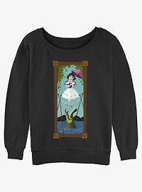 Disney The Haunted Mansion Sally Slater Tightrope Walker Portrait Womens Slouchy Sweatshirt BoxLunch Web Exclusive