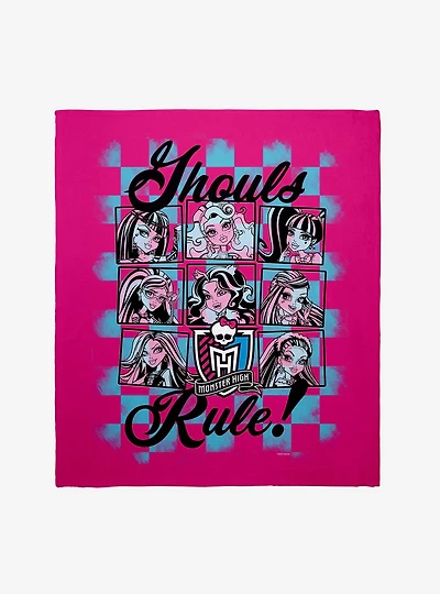 Monster High Ghoul's Rule Throw Blanket