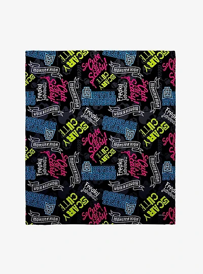 Monster High Scary Cute Throw Blanket