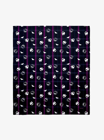 Monster High Plaid Icons Throw Blanket