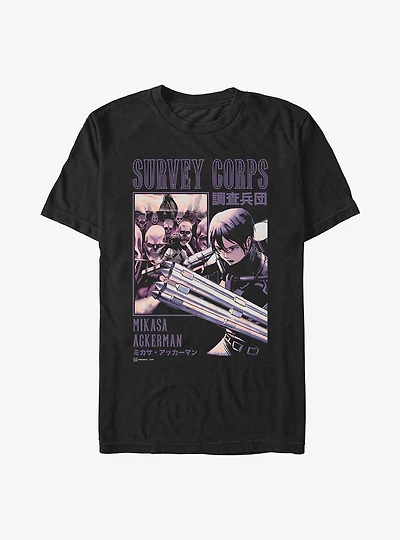 Attack on Titan Mikasa Ackerman Survey Corps Heavyweight T-Shirt