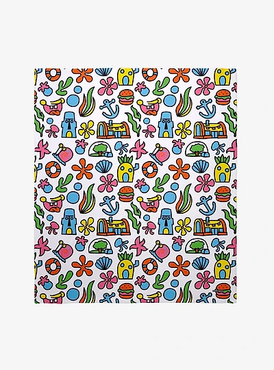 SpongeBob SquarePants Bikini Bottom Buildings Throw Blanket