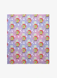 SpongeBob SquarePants Rainbow Bubbles Throw Blanket