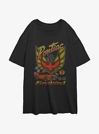 General Motors Pontiac Firebird Race Girls Oversized T-Shirt