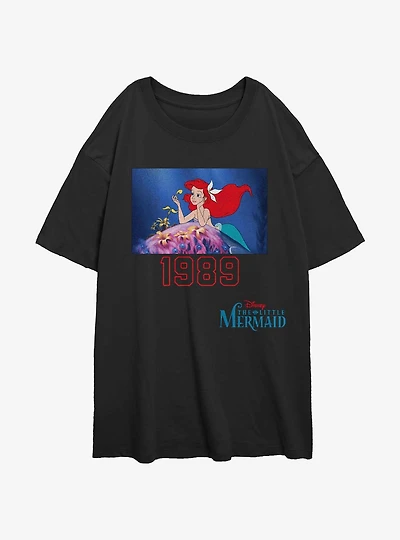 Disney The Little Mermaid Ariel 1989 Girls Oversized T-Shirt