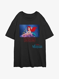 Disney The Little Mermaid Ariel 1989 Girls Oversized T-Shirt