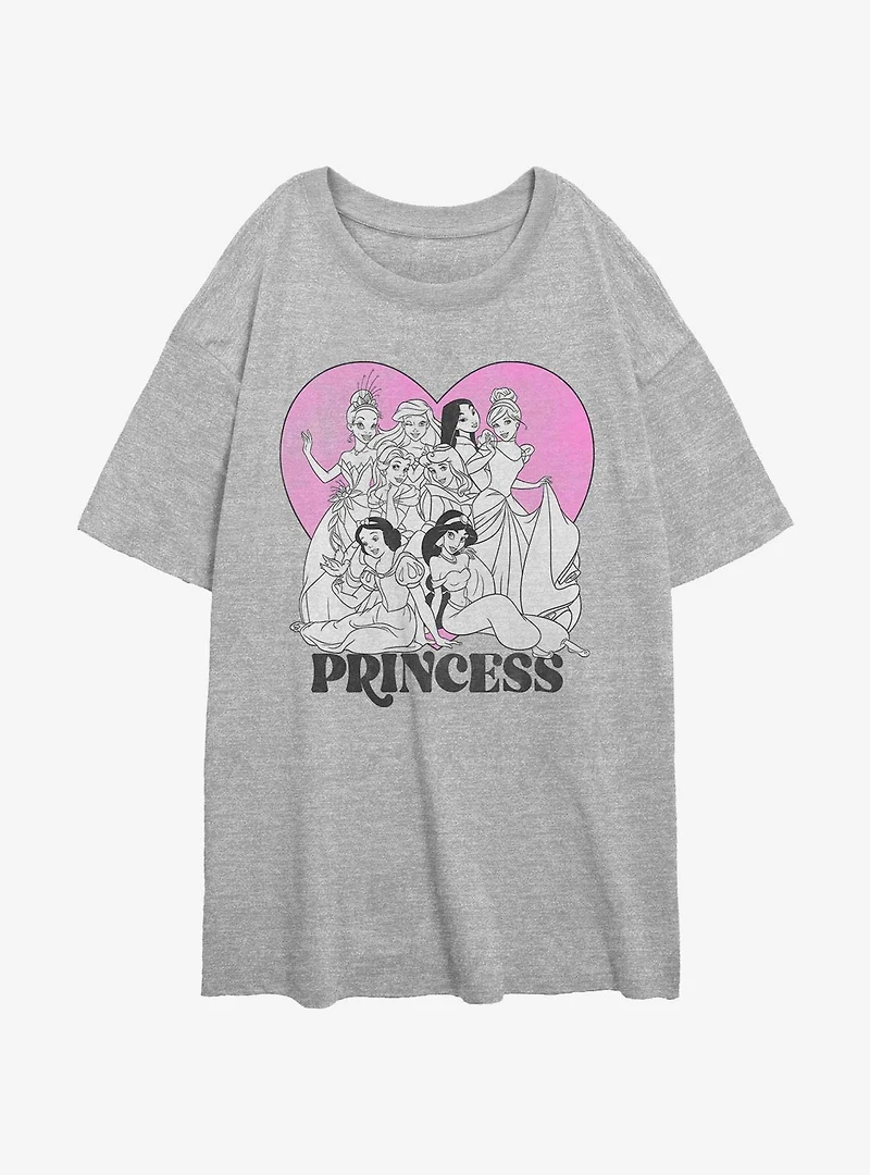 Disney Princesses Princess Heart Girls Oversized T-Shirt