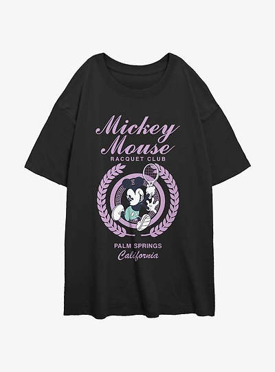 Disney Mickey Mouse Racquet Club Girls Oversized T-Shirt