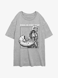 Star Wars The Mandalorian The Way To Your Heart Girls Oversized T-Shirt