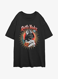 Star Wars Dark Side Tattoo Vader Girls Oversized T-Shirt