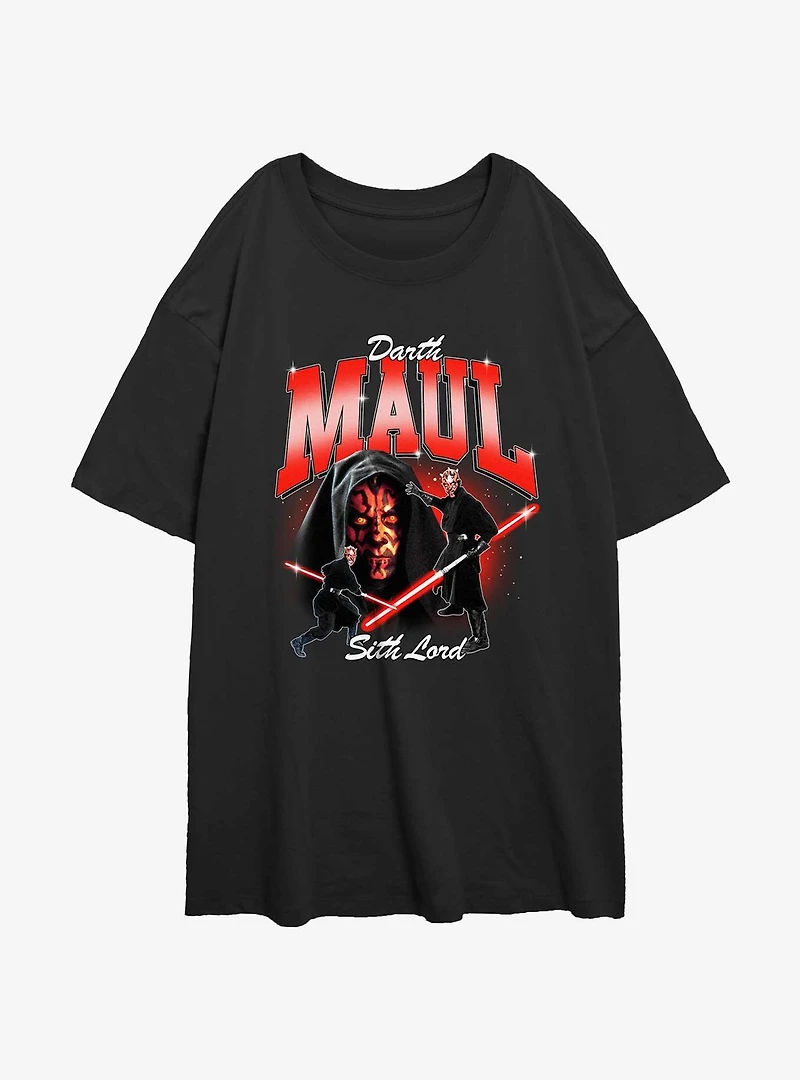 Star Wars Darth Maul Sith Lord Girls Oversized T-Shirt