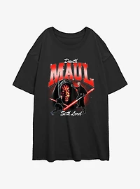 Star Wars Darth Maul Sith Lord Girls Oversized T-Shirt