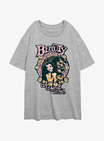 Disney Beauty and the Beast Beauty Is Found Within Girls Oversized T-Shirt