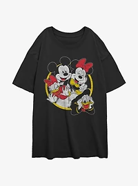 Disney Mickey Mouse Classic Couples Girls Oversized T-Shirt