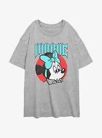 Disney Minnie Mouse Grunge Minnie Girls Oversized T-Shirt