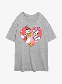 Disney Donald Duck & Daisy Duck Love Girls Oversized T-Shirt