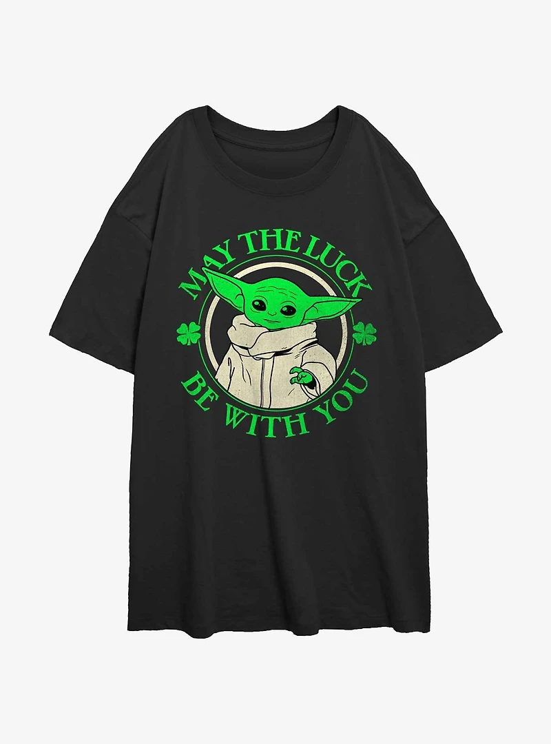 Star Wars The Mandalorian Luck Of Grogu Girls Oversized T-Shirt