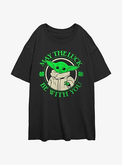 Star Wars The Mandalorian Luck Of Grogu Girls Oversized T-Shirt