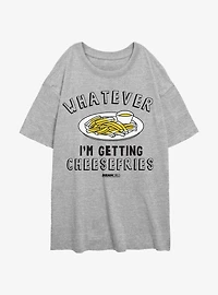 Mean Girls Get Cheese Fries Girls Oversized T-Shirt