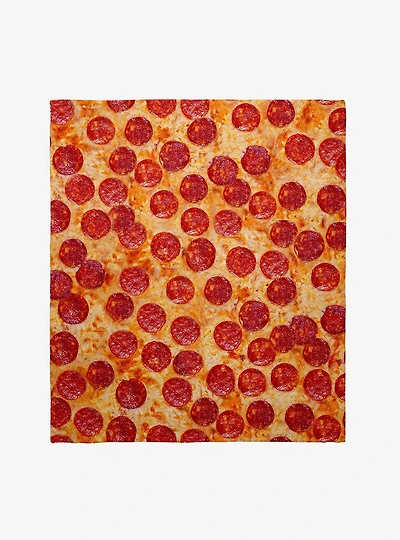 Pepperoni Pizza Throw Blanket