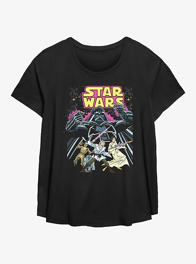 Star Wars Comic Style Girls T-Shirt Plus Size