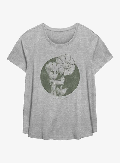 Marvel Guardians Of The Galaxy Groot Flower Girls T-Shirt Plus Size